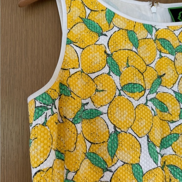 C. Wonder Preppy Tik Tok Lemon Shift Dress / size 10 - Picture 3 of 14